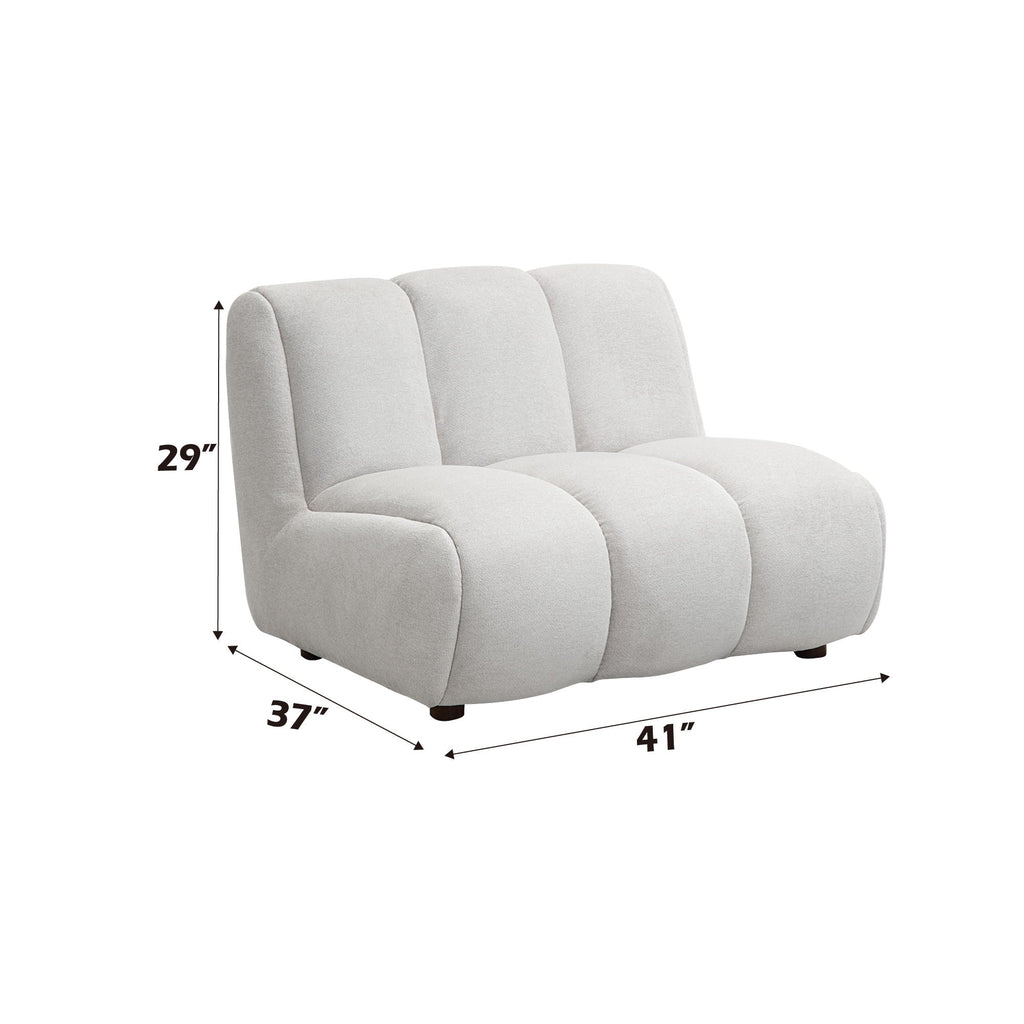 Manilla Sectional Sofa With Chair - Ivory White