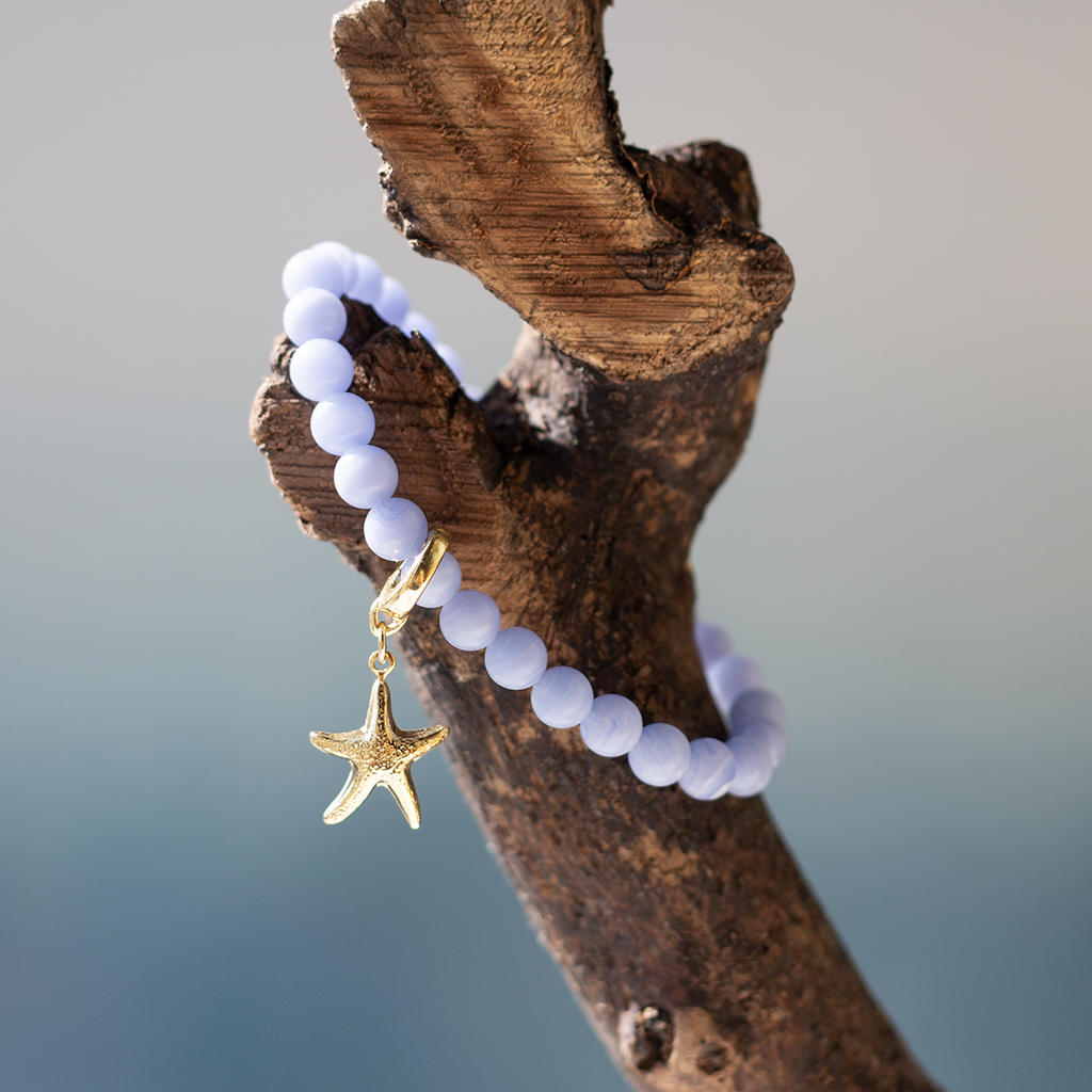 Gold Starfish Charm,  Bag Charm, Charm Bar