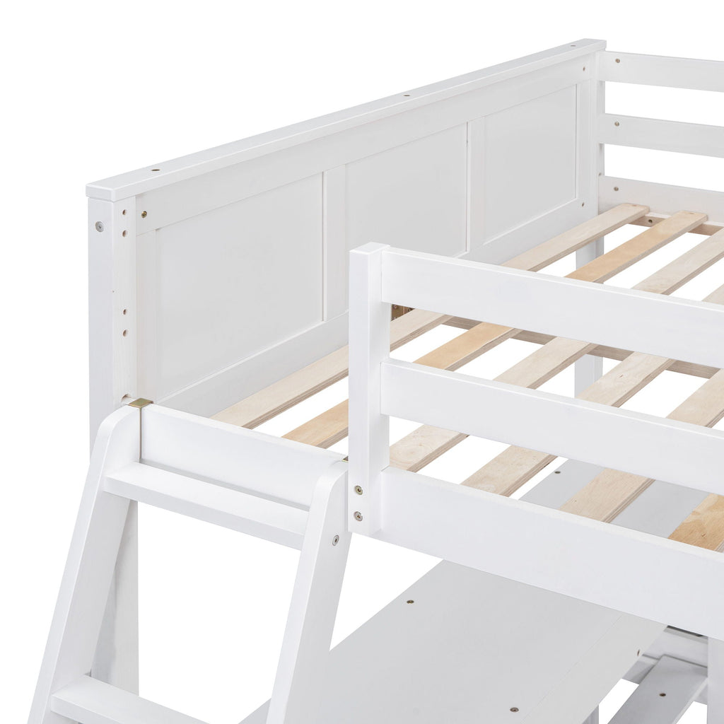 Full Over Full Bunk Bed With Desk