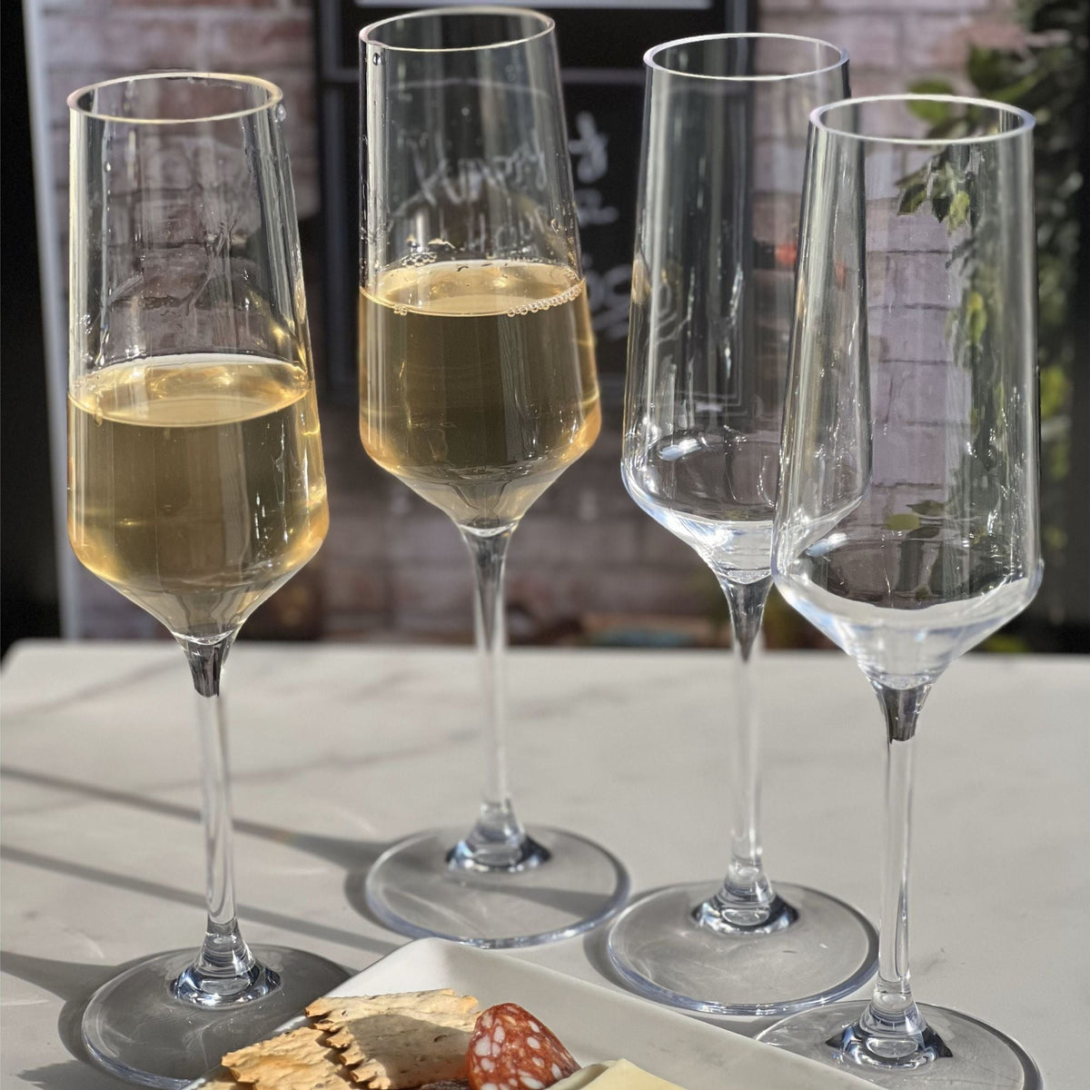 Tritan Lexington - Unbreakable Plastic Champagne Flutes, 10Oz (Set of 4) - Clear