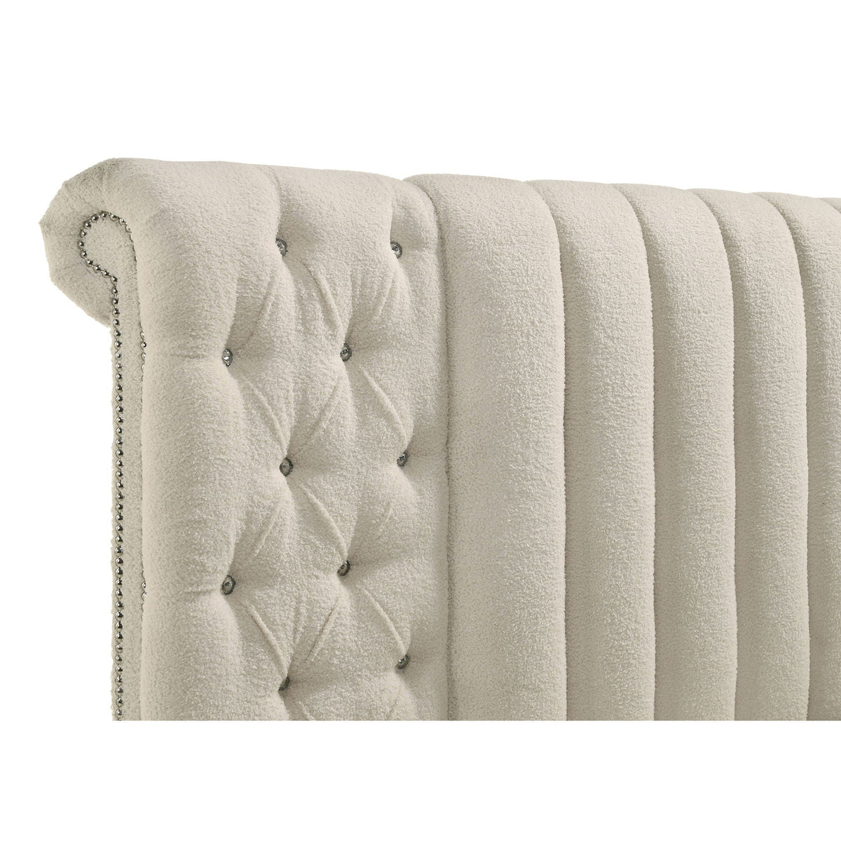 Santiago - Upholstered Round Storage Bed With Built In Charging Ports