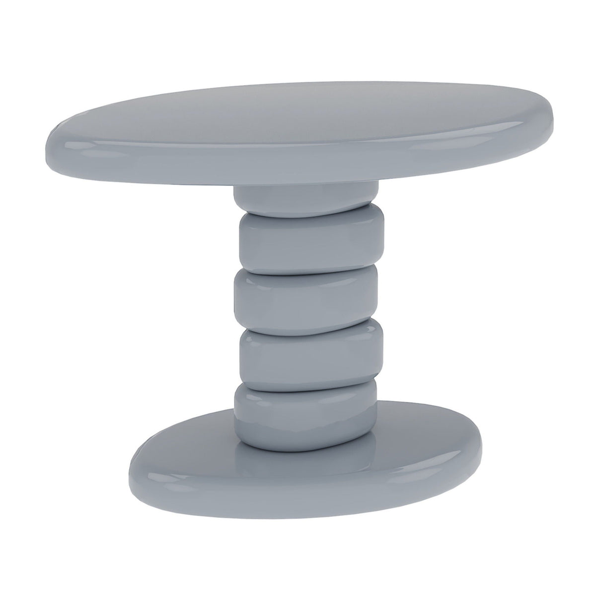 Stacked Cobblestone End Table