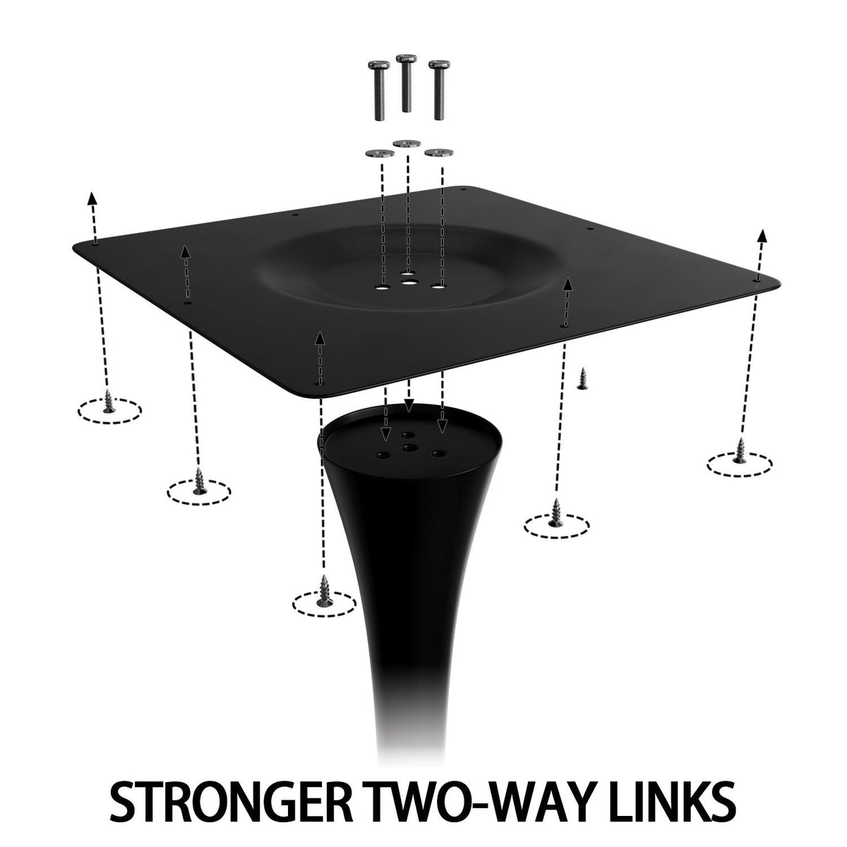 Mid-Century Round Dining Table With Pedestal Base For 2 - 4 People