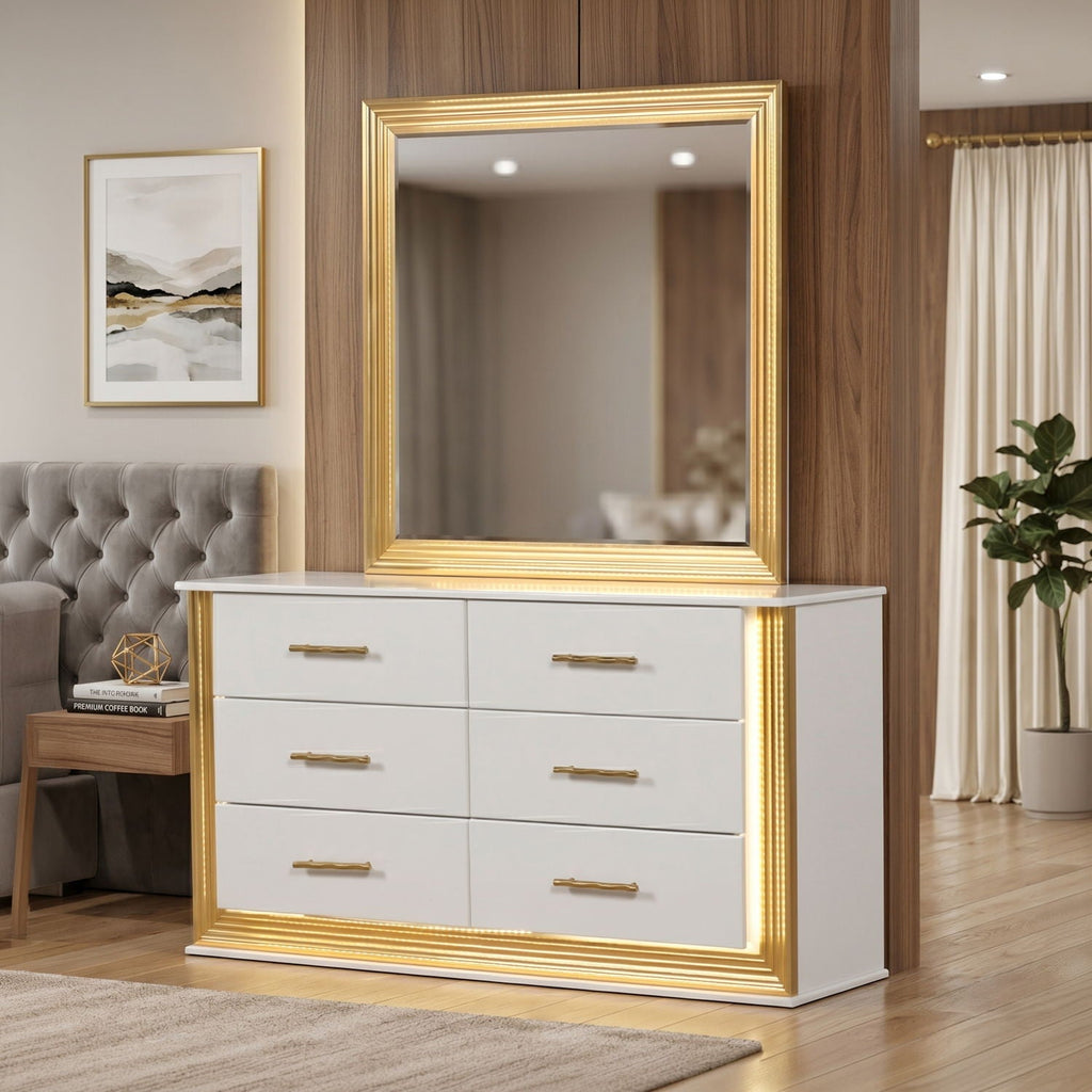 Obsession - Square Mirror - White