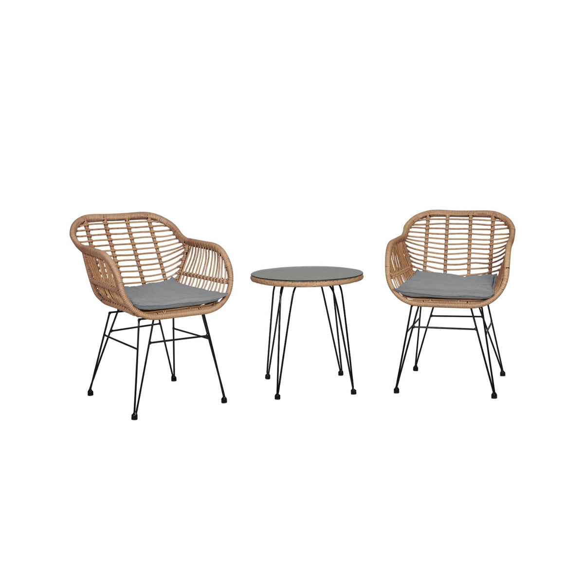 Antibes - 3 Piece Outdoor Patio Conversation Set