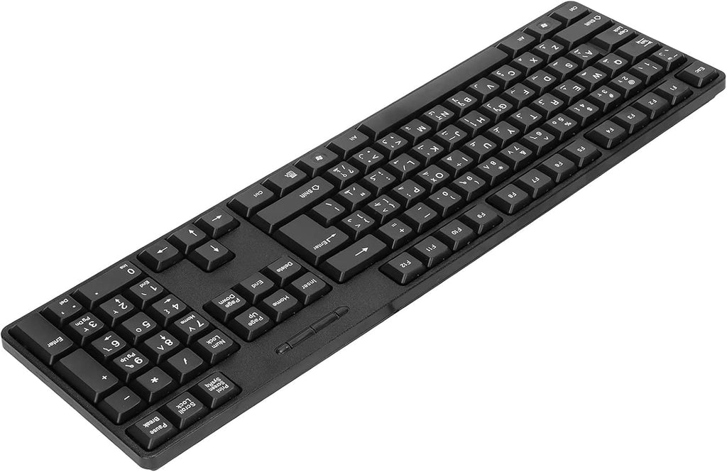 MC-689 USB Wired Arabic/English Keyboard, Ergonomic Mechanical for PC, Office, Home, Business, Laptops