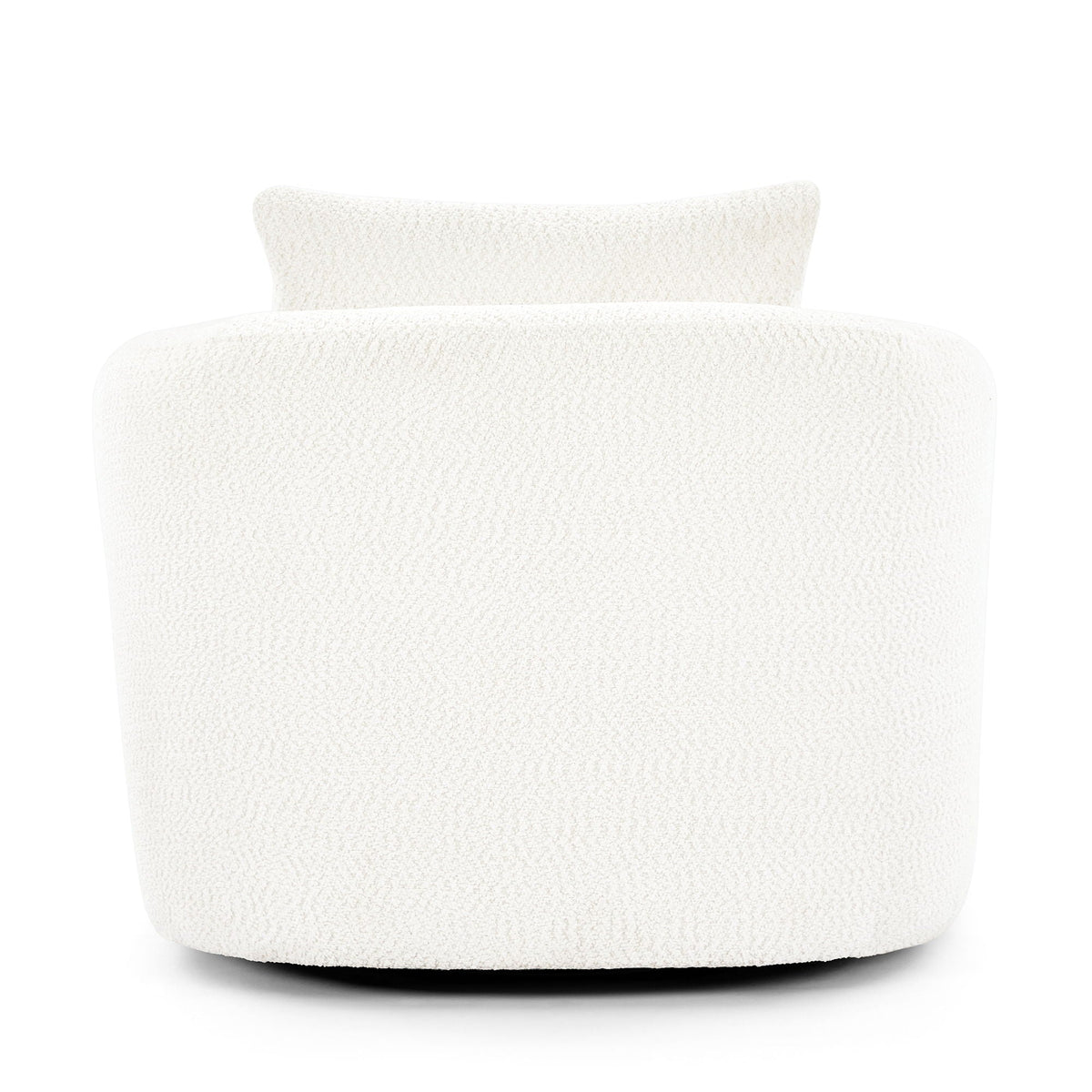 360° Swivel Barrel Sofa Chair With Throw Pillow, Upholstered Accent Chair