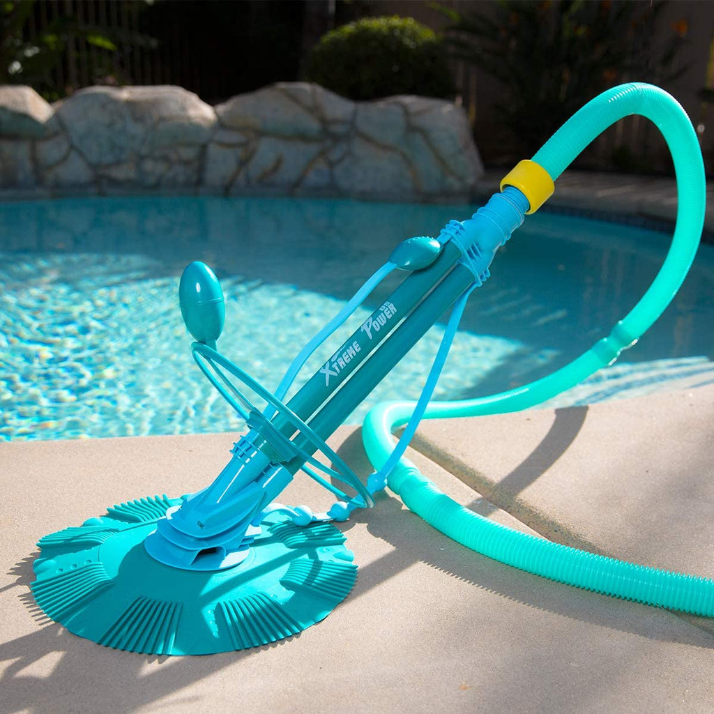 Xtremepowerus 75037 Climb Wall Pool Cleaner Automatic Suction Vacuum-Generic, Blue