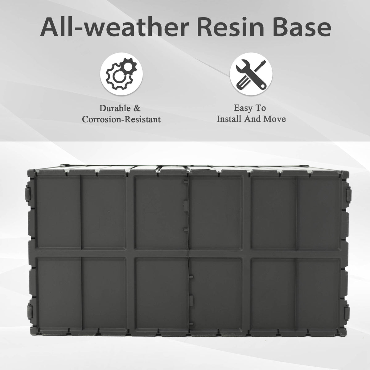 190 Gallon Metal Deck Box, Waterproof Steel Outdoor Storage Bench