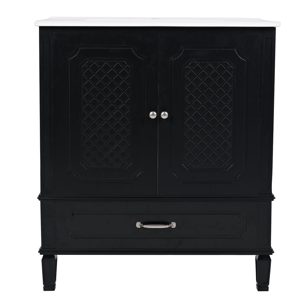 Bathroom Vanity With Sink, Soft Closing Door, Multi Functional Storage