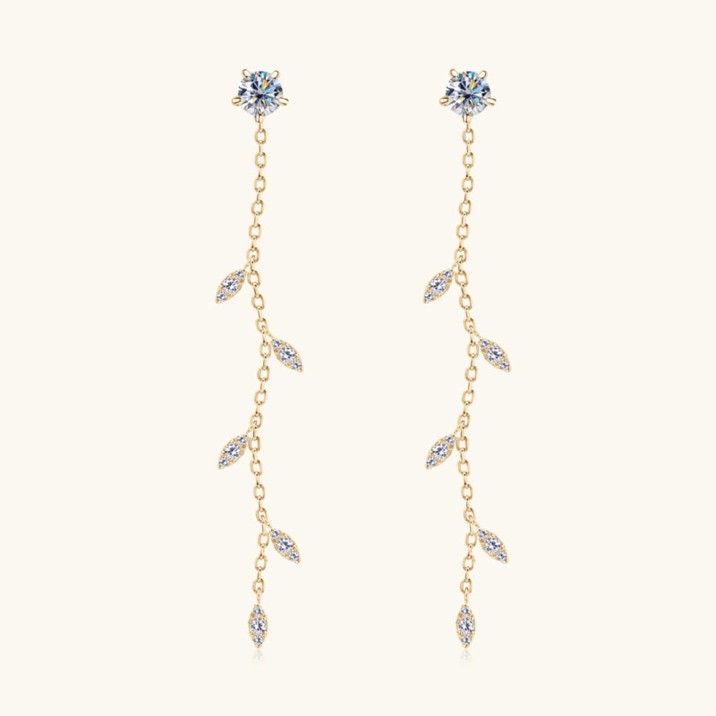 1.38 Carat Sparkala™ Pure Sterling Silver Leaf Earrings