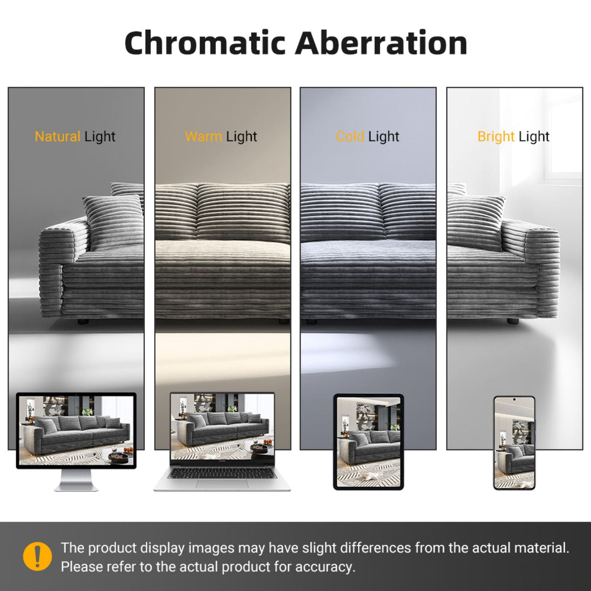 Convertible Deep Seat Sofa With Soft Pillows And Ottomans