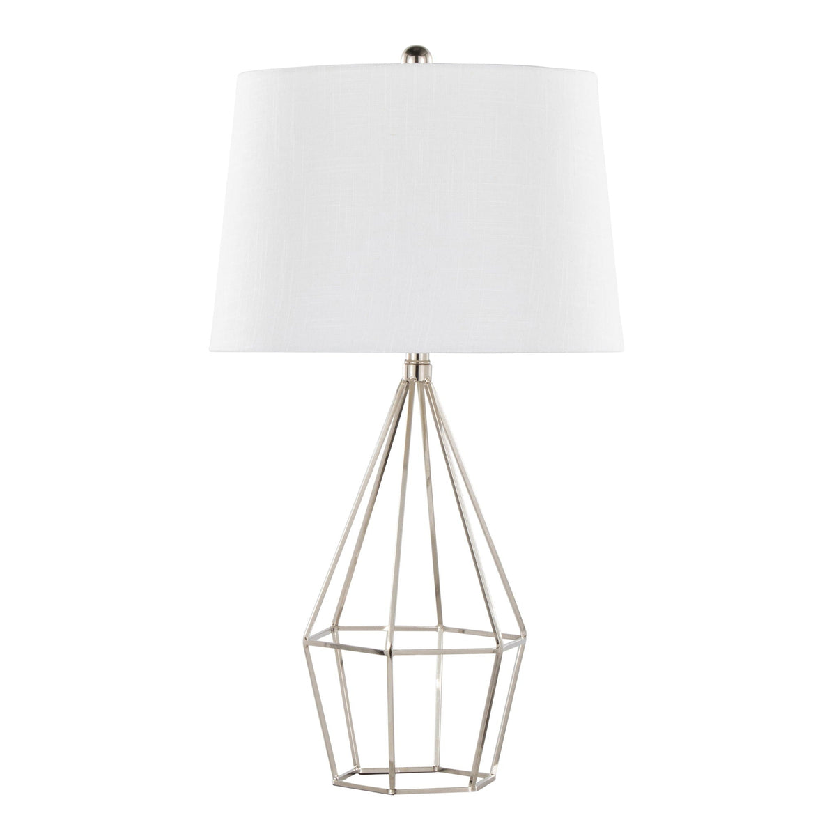 Diana - Contemporary Table Lamp (Set of 2) - Polished Nickel / Black Satin