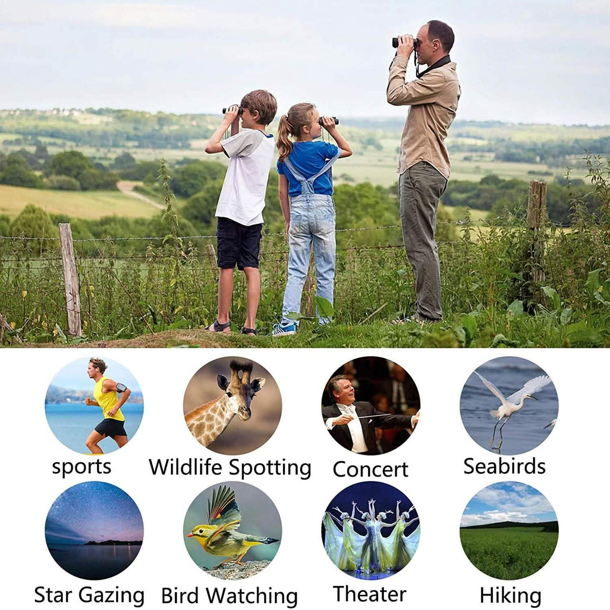 8 x 21 Small Pocket Binoculars Compact