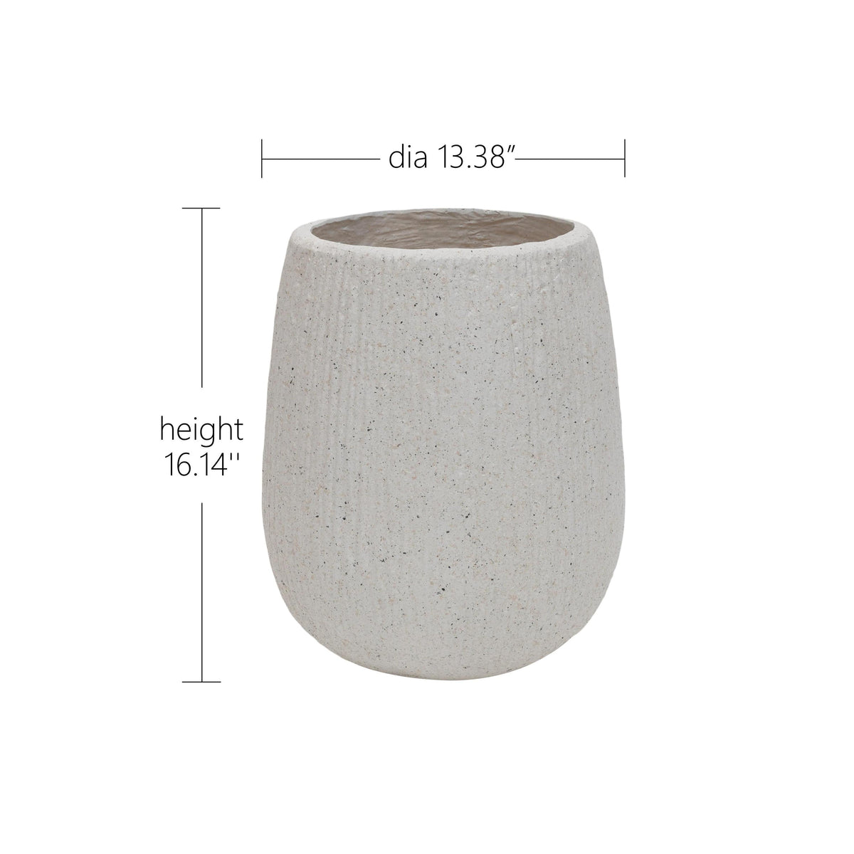 13.38' Dia x 16.14' H Large Round Planter