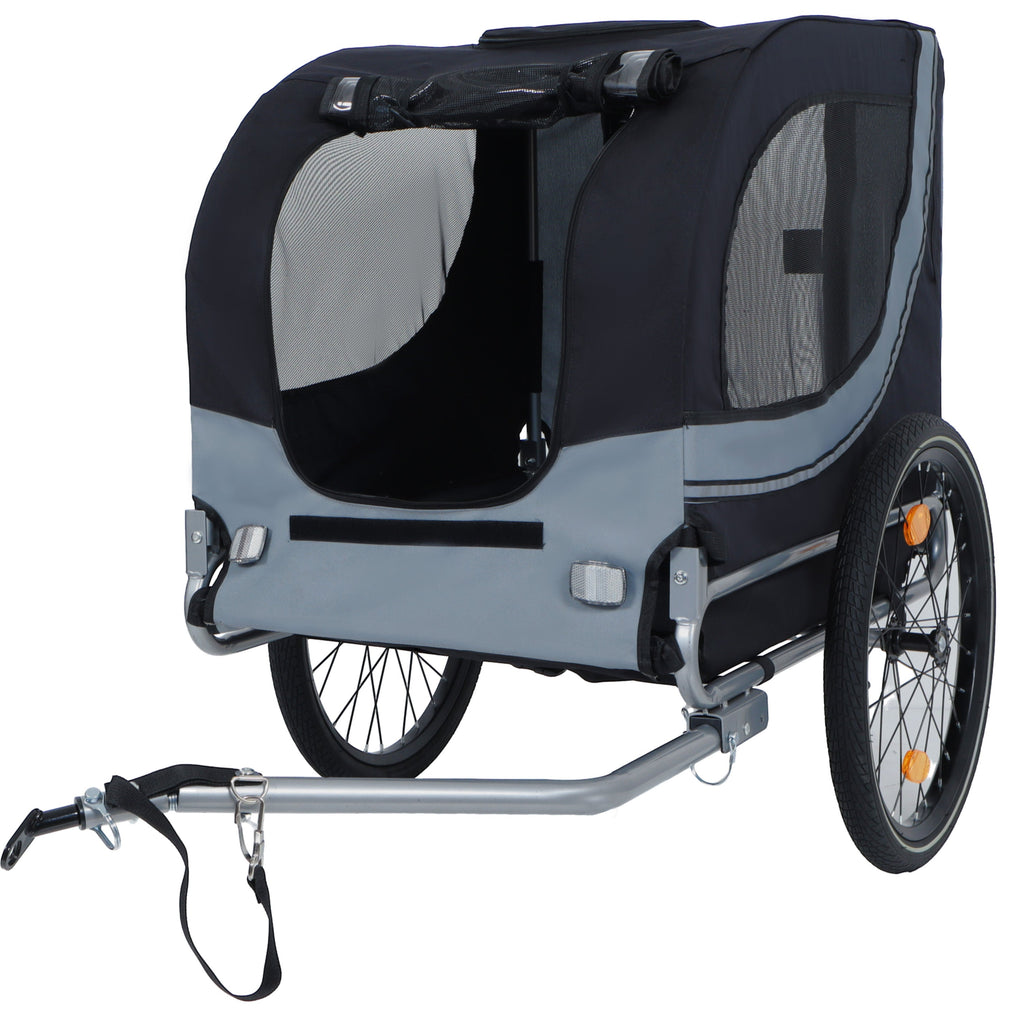 Large Folding Bike Trailer for Dogs – 66LB Capacity All-Terrain Pet Carrier