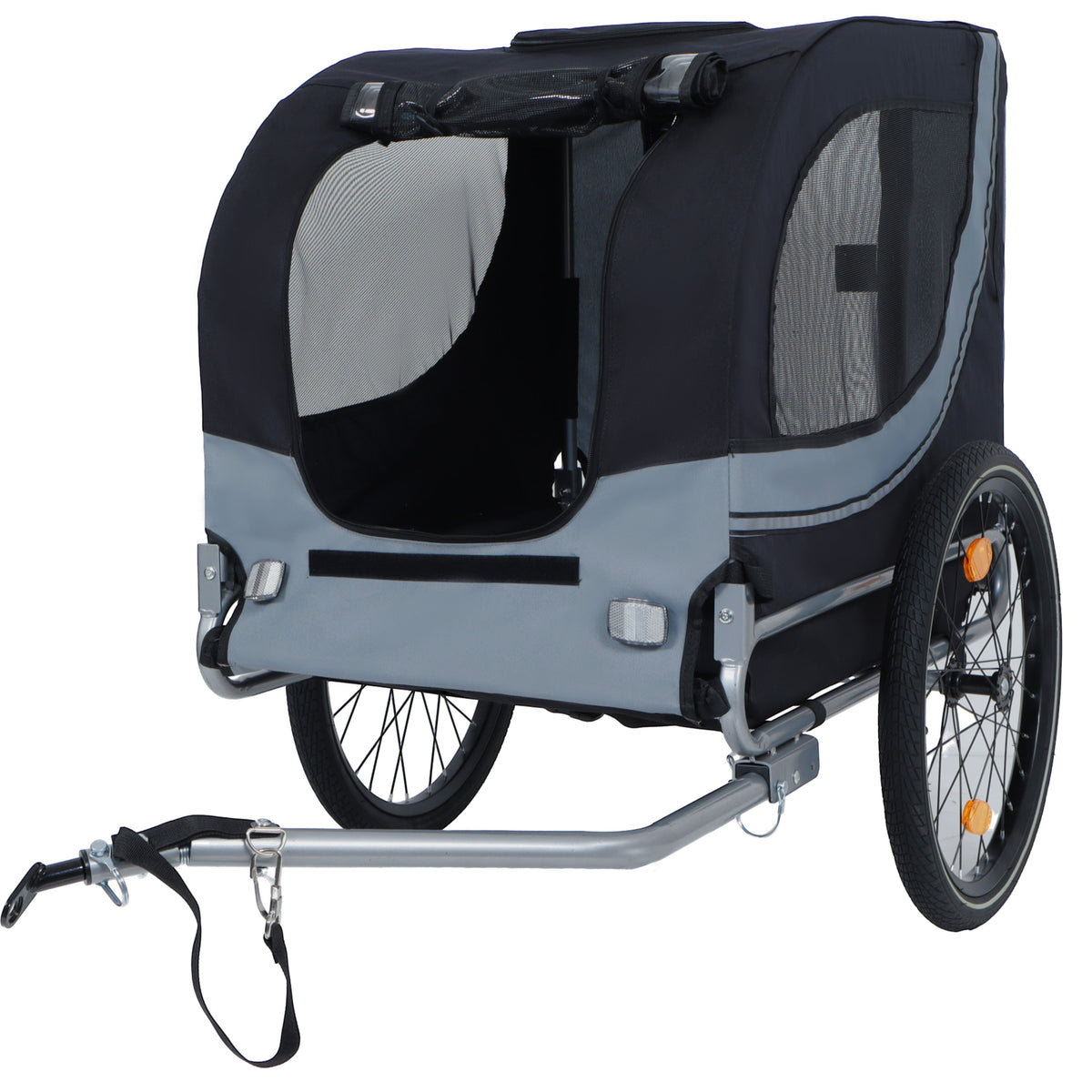 Large Folding Bike Trailer for Dogs – 66LB Capacity All-Terrain Pet Carrier
