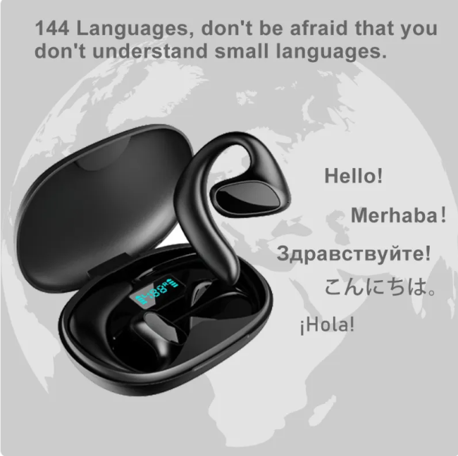 Bluetooth Smart Translation Headphones – Real-Time Voice & Text Translator