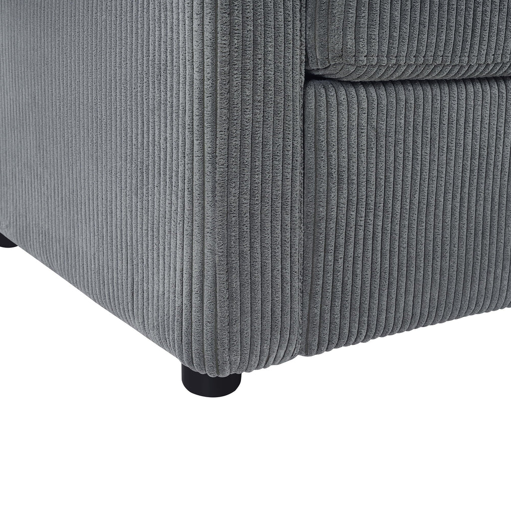 Sleeper Sofa With Foldable Mattress, USB Ports, Side Table & Storage Pocket