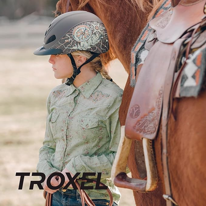 Troxel Rebel Turquoise Rose Helmet