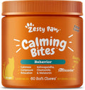 Zesty Paws Calming Chews for Cats - Composure & Relaxation for Everyday Stress & Separation - with Ashwagandha, Organic Chamomile, L-Theanine & L-Tryptophan – Bacon - 60 Count - Cat