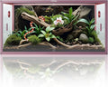 120 Gallon Reptile Terrarium, 48" x 24" x 24" Reptile Enclosure with Sliding Door Top Screen Ventilation,Blue Tongue Skink Tank for Easy Maintenance