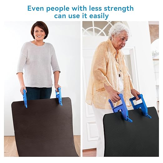 Pair of Mat Movers Tool - Mat Grippers - Heavy Duty Stall Mat Handlers for Horse Mat, Gym Mat, Trailer Mat & Rubber Mats -Ergonomic Mat Puller Perfect for Barn & Home, Durable and Save Time