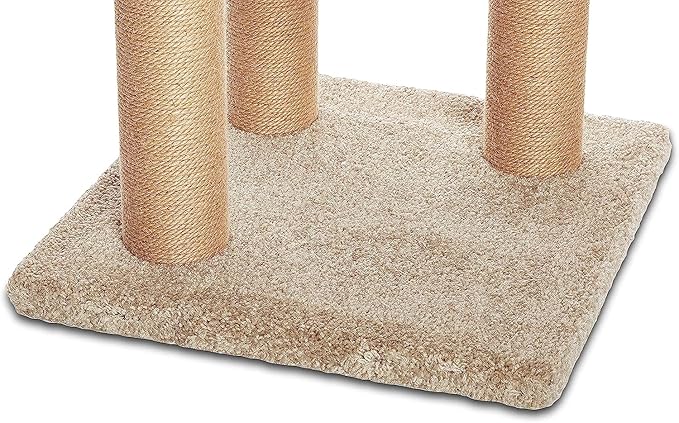 Amazon Basics Cat Tree - Indoor Cat & Kittens Multi-Level Climbing Activity Tower with Scratching Posts, Large (45.9"H) - Beige