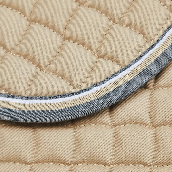 HORZE Adepto Quilted Quick-Dry Dressage Saddle Pad for Horses with Two-Tone Trim