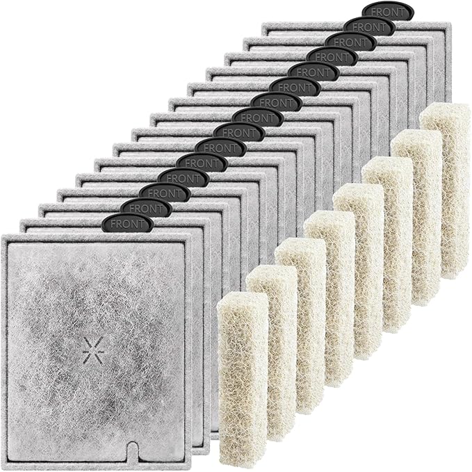 Large Aquarium Fish Tank Filter Cartridges with Filter Pad, Compatible with Aqueon QuietFlow Filter LED PRO Size 20,30,50,75/Power Filter Size 20,30,50,55/75, E Internal Size 40 Canister Filter
