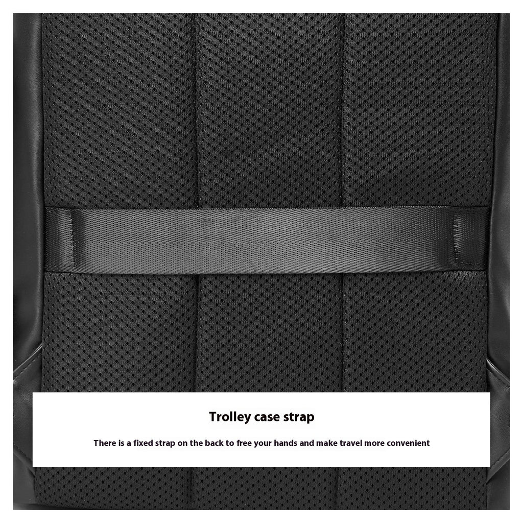 Men's Leather Backpack Large Capacity Business Computer Bag