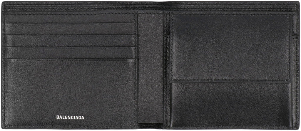 BALENCIAGA Mini Bifold Wallet with Logo Print