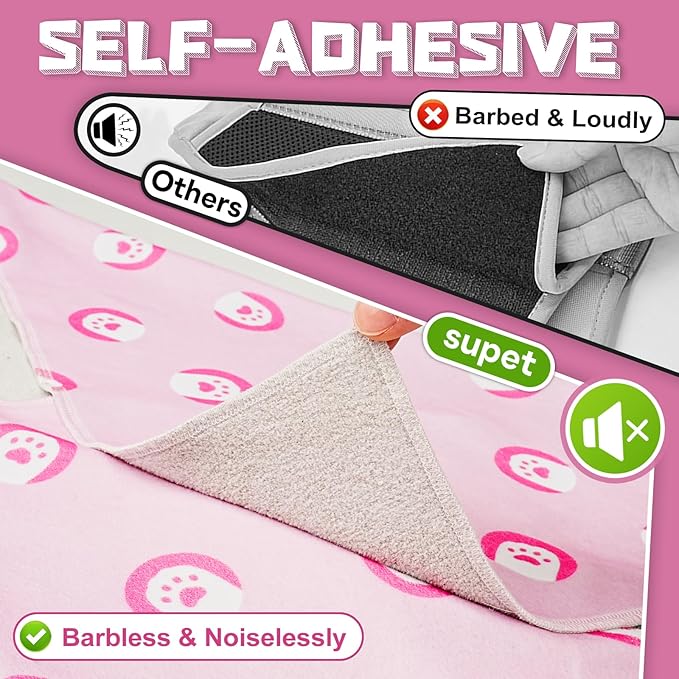Supet Cat Wrap for Cutting Nails, Self-Adhesive Grooming Wrap, Anti-Scratch Cat Swaddle for Grooming, Ideal for Medicine, Nail Clipping, Teeth Brushing, Ear Cleaning