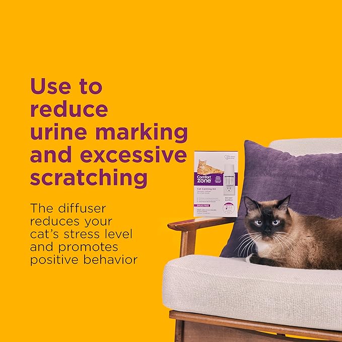 COMFORT ZONE Value Kit; 3 Multicat Diffusers & 6 Refills; Cat Calming Pheromone; Reduce Stress, Aggression, Fighting, Urine Marking, Scratching
