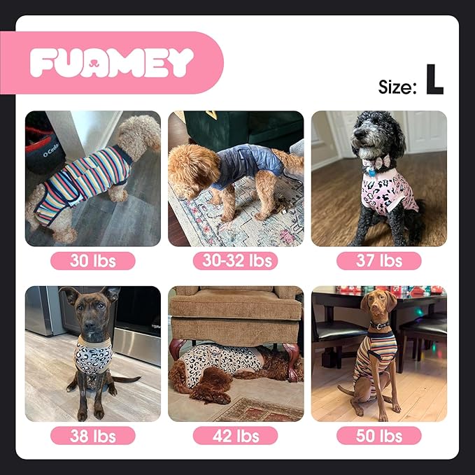 FUAMEY Dog Recovery Suit Male,Dogs Surgery Neuter Suits Puppy Spay Shirts for Female Protect Dog's Skin Anti Licking Abdominal Wounds Doggie Onesie Pet Bodysuit Alternative to Cone Orange L