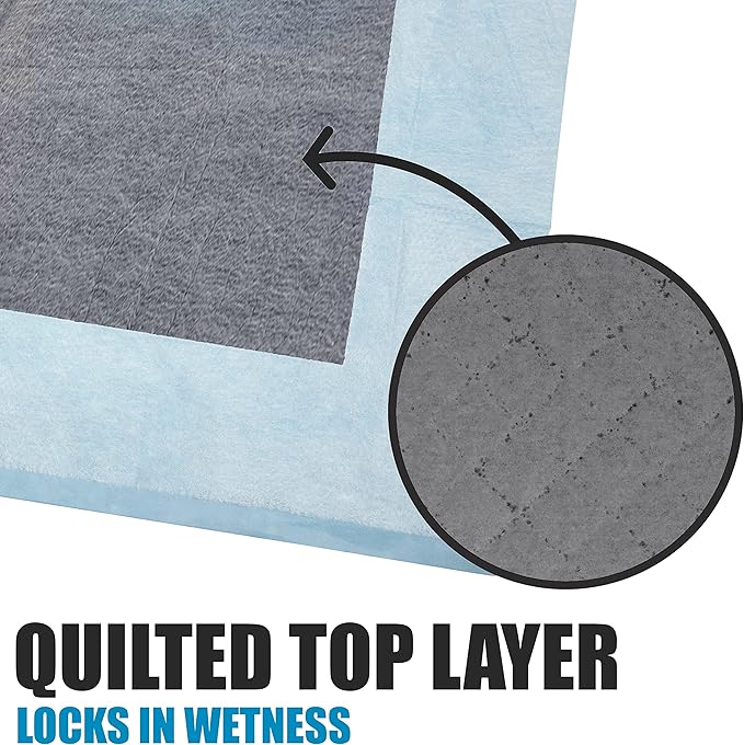 BV Charcoal Puppy Pads XL 40 Count 28"x34" - Leak-Proof Pee Pads for Dogs with 6-Layer Absorbent Design & Built-in Attractant - Dog Pad Extra Large with Charcoal for Odor Control - for Large Dogs