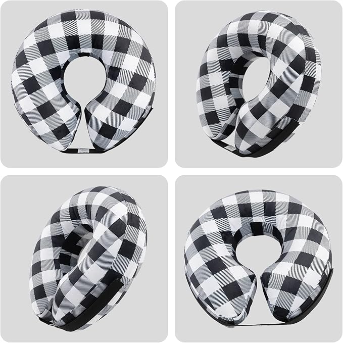 CuteBone Inflatable Dog Neck Donut with Removable Soft Fleece Covers for Small/Medium/Large Dogs and Cats After Surgery GWB03XL