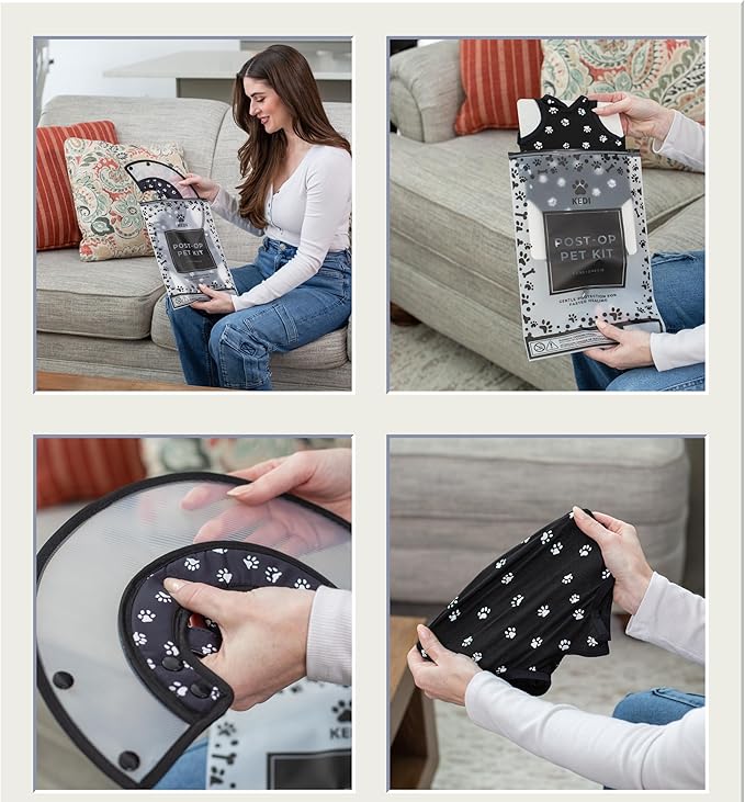 Soft Cone for Cats and Small Dogs - After Surgery Recovery Cat Cones with - Adjustable Non-Irritating Post Operative Comfortable Protective - Cat Cone Collar Soft to Stop Licking