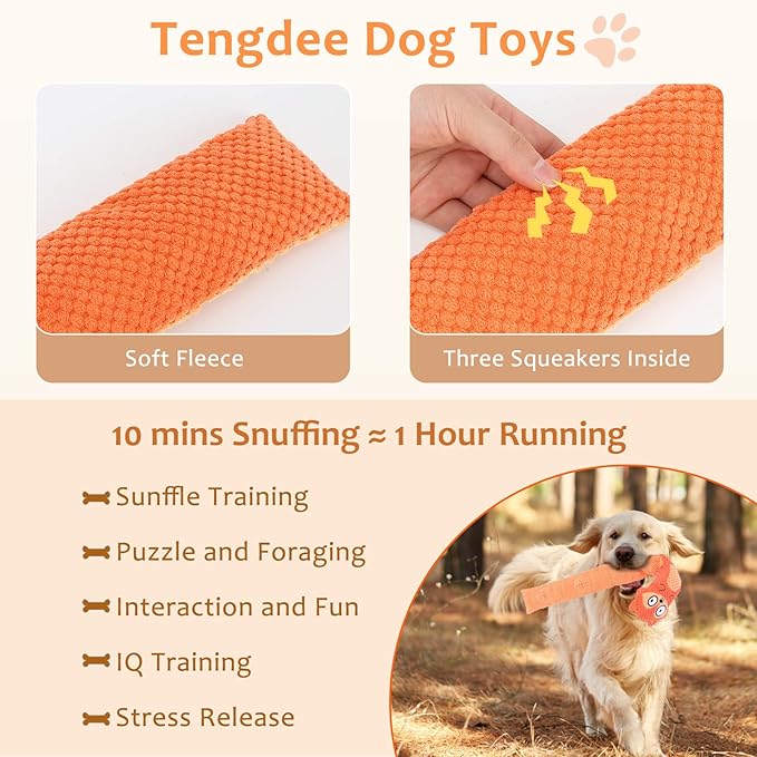 Squeak Dog Puzzle Toys IQ Training, Snuffle Toys Foraging Instinct Puppy Toys