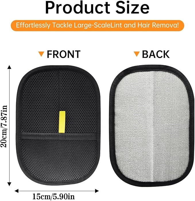 Pet Hair Removal Glove - Cat & Dog Electrostatic Hair Remover Grooming Glove,Suitable for All Pets 2Pcs