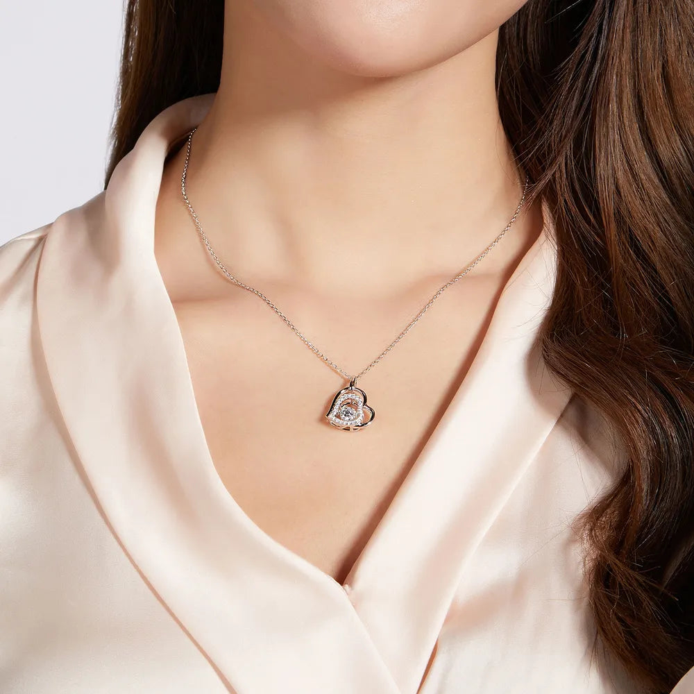 Sparkala™ 925 Sterling Silver Heart Necklace