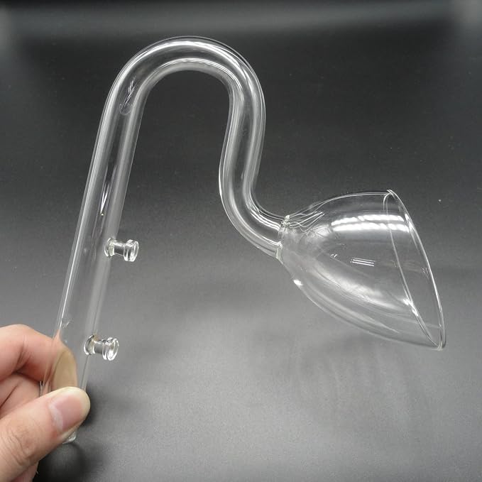 Glass Lily Pipe Outflow for Aquarium Planted Tank (20mm for 19/25mm (3/4" ID) tubing)