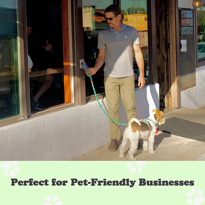 Canine Hitch- Secure Dog Leash Parking Mounted Indoor – Outdoor Wall Hook - Tie Out Stainless Steel Practical Lead Management for Home & Business, Ultimate Strength 2 Pack