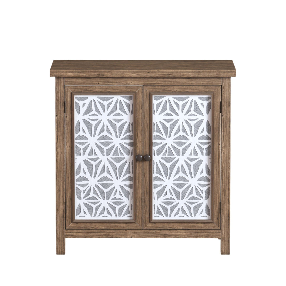 Storage Cabinet, Organizer - Brown Antique White