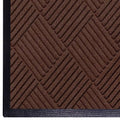 WaterHog Diamond | Commercial-Grade Entrance Mat with Rubber Border – Indoor/Outdoor, Quick Drying, Stain Resistant Door Mat (Dark Brown, 3' x 5')