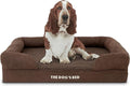 The Dog’s Bed, Large Brown Plush 36x27, Memory Foam, Pain Relief: Arthritis, Hip & Elbow Dysplasia, Post Surgery, Lameness, Supportive, Calming, Waterproof Washable Cover, Veterinary Approved