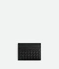 BOTTEGA VENETA Mini Woven Leather Card Holder