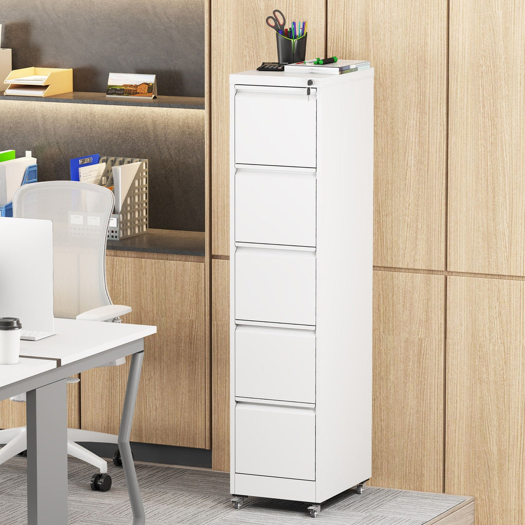 Drawer Metal Locking Vertical File Cabinet With Wheels Heavy Duty Lockable Storage