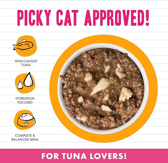 Weruva BFF Minced Natural Wet Cat Food, Tuna and Salmon Soulmates in Gelee, 3oz Can, Pack of 24