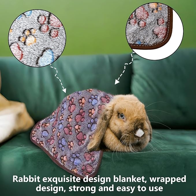 Hamiledyi 3PCS Rabbit Bed Mat 15.7x14 Inch Bunny Bed Soft Snuggle Pad Pillow Machine Washable Joint Support Guinea Pig Squirrel Hedgehog Ferret Kitten (Pink)
